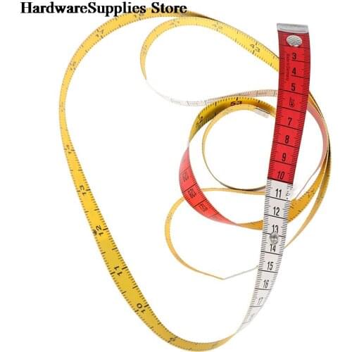 1PC 60in 1.5M Body Measuring Ruler Sewing Tailor Tape Measure Mini Soft Flat Ruler Centimeter Meter Sewing Measuring Tape
