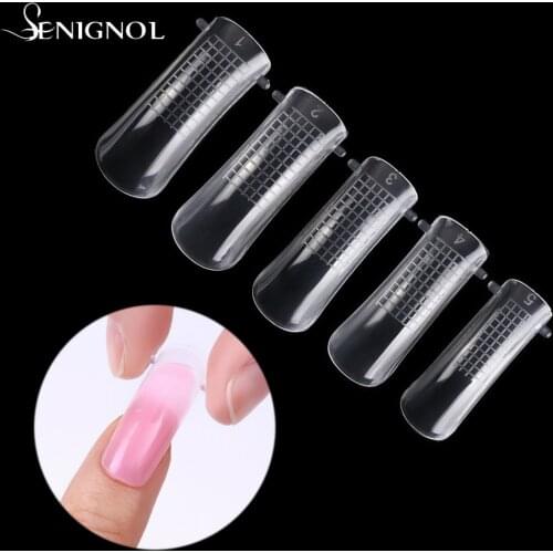 20/100 pcs Fake Nails Clear False Nails Fake Tips Artificial Full Cover Acrylic False Fake Nails for Finger Extension Nail Forms