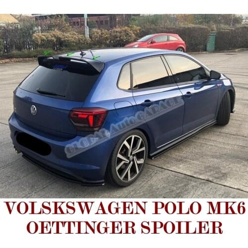 For Volkswagen Polo Mk6 2018-2021 Spoiler Wing Auto Accessory Universal Spoilers Car Antenna Car Styling Diffüser Flaps Splitter