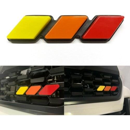 Tri-color 3 Grille Badge EMBLEM Fits For Toyota Tacoma 4Runner Tundra Stickers Decals Auto Car Accessories Car Styling Wholesale