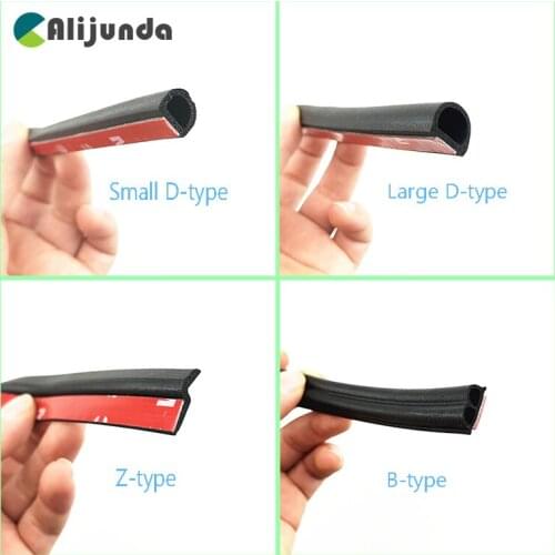 4m Car Door Seal Strip big D Small D Z B Type waterproof Floor Insulation Sound Insulation Weatherstrip auto rubber seal strips