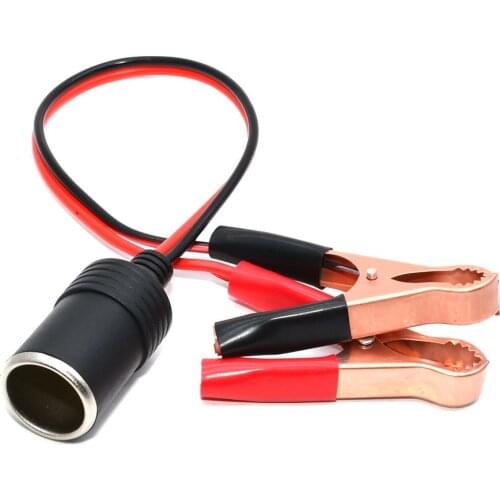 Alligator clips Crocodile wire Male/female to Car cigarette lighter DC Voltage meter ammeter capacity power meter monitor, etc