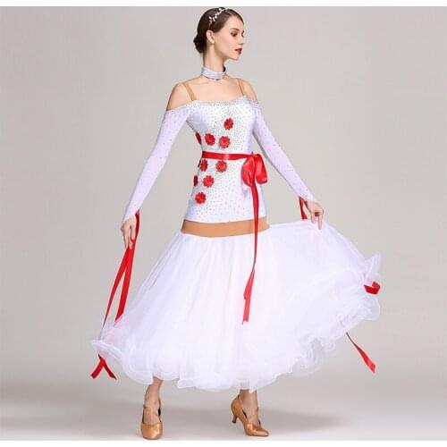 Ballroom dance competition dresses white ballroom dresses for ballroom dancing clothes waltz dance dress tango dance costumes
