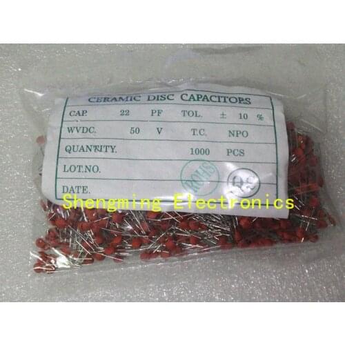 1000pcs 22PF 50V 22 Ceramic Disc Capacitors