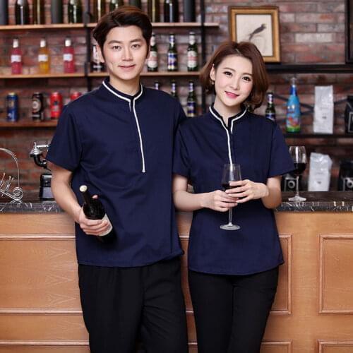 2017 Summer Beer Girl Uniform Holiday Restaurant Waiter Work Clothing Supermarket Cashier Shirt Hotel Work Uniforms Chefs Jacket