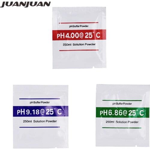 3pcs/lot PH Buffer Powder for aquarium PH meter PH Test Meter Measure Calibration Solution 4.00/6.86/9.18