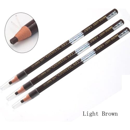 3Pcs light brown WaterproofEyebrow Tattoo Pencil Beauty Equipment For Permanent Makeup Cosmetic Accessories Supply Wholesale