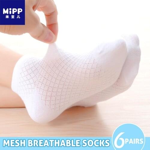 6 Pair/lot Baby Socks Summer spring and autumn Mesh sports Cotton Kids Girls Boys Children Socks For 1-16 Year