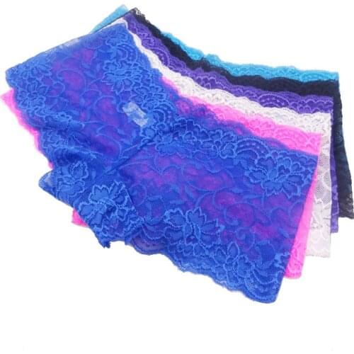 6 Pcs/Lot New Arrival 2021 Ladies Underwear Sexy Transparent Lace Womens Boyshort Panties M L XL XXL 6831