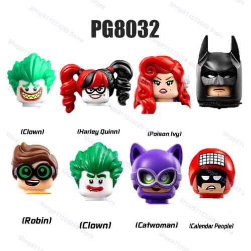 8pcs Poison Ivy Harleen Quinzel Robin Catwoman Calendar Man Building Blocks Bricks Superhero Model Figures Toys Children Gifts