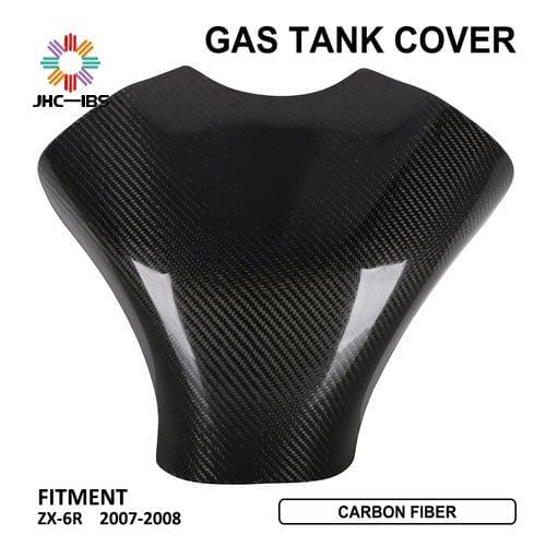 Motorcycle Accessories Carbon Fiber Oil Fuel Gas Tank Cover Guard Protection For KAWASAKI Ninja ZX6R ZX-6R 2007 2008 Street Bike