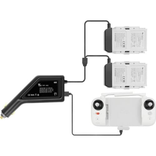 3 in1 Car Charger Adapter Lipo Battery Remote Controller Charger Fast Charging for FIMI X8 SE RC Quadcopter Lipo Battery