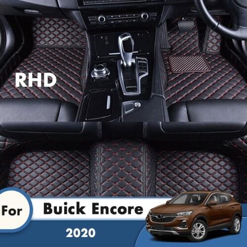 RHD Car Floor Mats For Buick Encore 2020 Auto Interiors Accessories Styling Custom Leather Front And Rear Side Foot Rugs Covers
