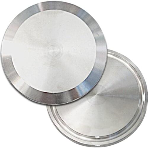 Free shipping 3" OD 76mm Sanitary Blind Disk Flange End Caps fits 3" Tri Clamp Block Pipe Fittings SS316-in Pipe Fittings