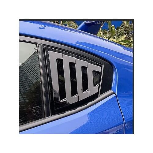 Bright black Rear Window Shutter Cover 2pcs For Subaru WRX / WRX STI 2015-2020