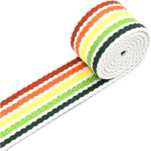 1.5"Colored Ribbons Webbing Belt Jacquard Ribbon Striated Webbing Bag Webbing Belt Bag Crafts for DIY Garment Textile Sewing