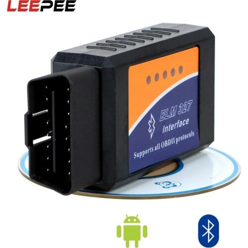 LEEPEE For Android Bluetooth ELM327 OBDII Auto Diagnostic Tool EML327 V2.1 OBD2 Code Reader OBD2 Car Diagnostic Tool Scanner