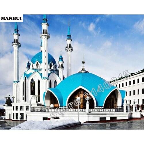 DIY Diamond Embroidery Castle Diamond Painting 5D Cross Stitch Square Pattern Rhinestones Home Decoration BCD355