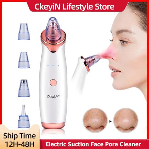 Electric Vacuum Suction Cleaner Face Cleaning Blackhead Removal Black Spot Facial Cleansing Machine Skin Scrubber Pore Cleanser