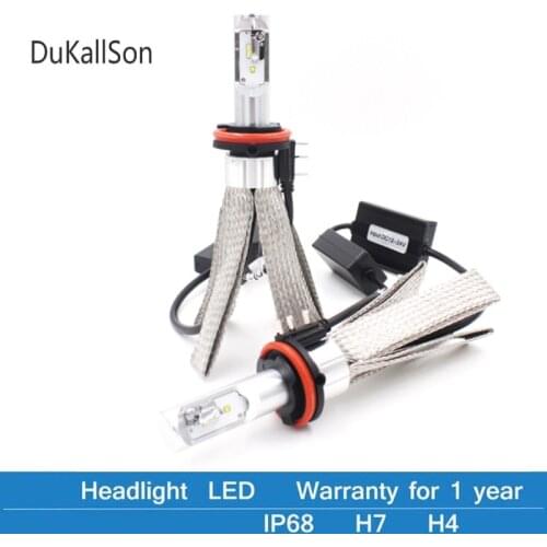 H7 led H4 H15 H11 D1S D2S H8 6000K White Beam h7 Canbus free Error Epistar Chip Lamp Car Styling headlight bulbs for car