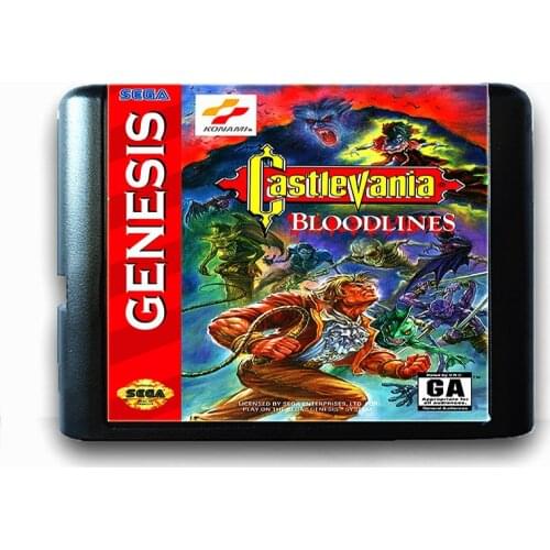 Castlevania Bloodlines for 16 bit Sega MD Game Card for Mega Drive for Genesis US PAL Version Video Game Console