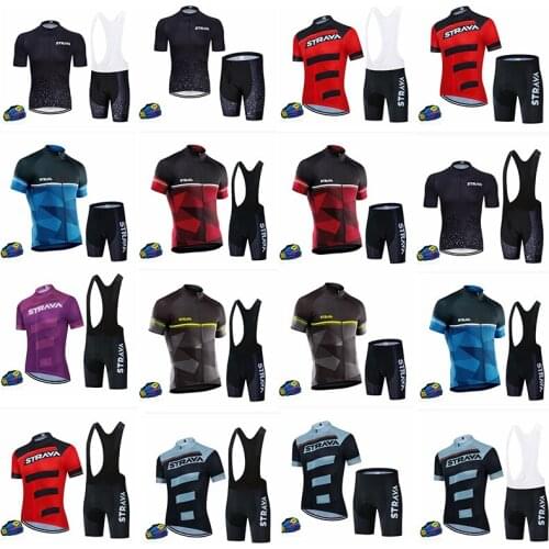 STRAVA Custom Team Cycling Clothing Road Bike Wear Racing Clothes oem Quick Dry 3D sublimated print Mens Cycling Jersey Sets