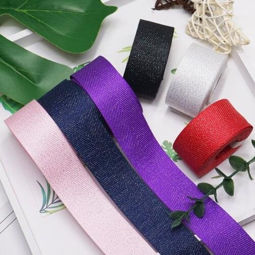6 9 16 19 25 38 50MM Width polyester Sliver Purl Twill Ribbons garments clothing accessories