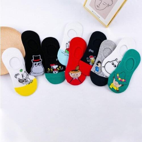 Summer New Cartoon Boat Socks Women Japanese Puppy Cute Ventilate Silica Gel Antiskid Invisible Woman Socks