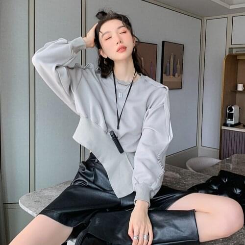 Женские короткие толстовки LiaoShiKeerQiaoWa China At AliExpress