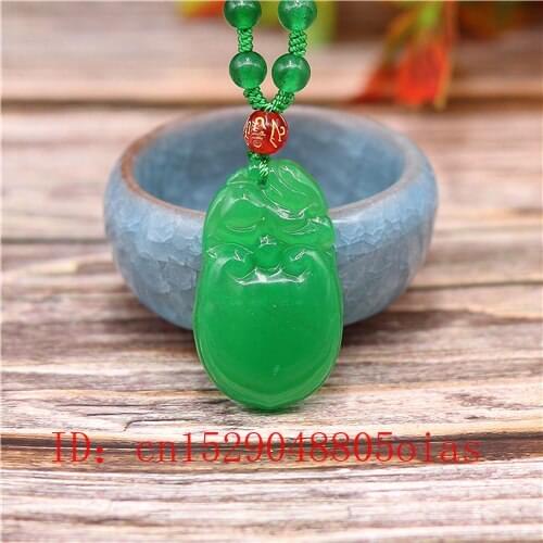Natural Green A Emerald Jade Pixiu Pendant Necklace Jadeite Jewellery Double-sided Carved Amulet Fashion Gifts for Women Men