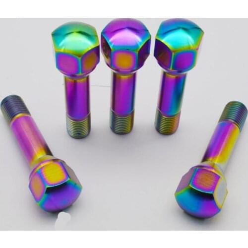 5x M14 x1.5x70mm titanium for Maserati Gran Turismo car wheel hub screw bolts