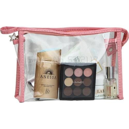 Portable large capacity storage bag travel wash and gargle portable storage bag transparent ins super fire cosmetic bag