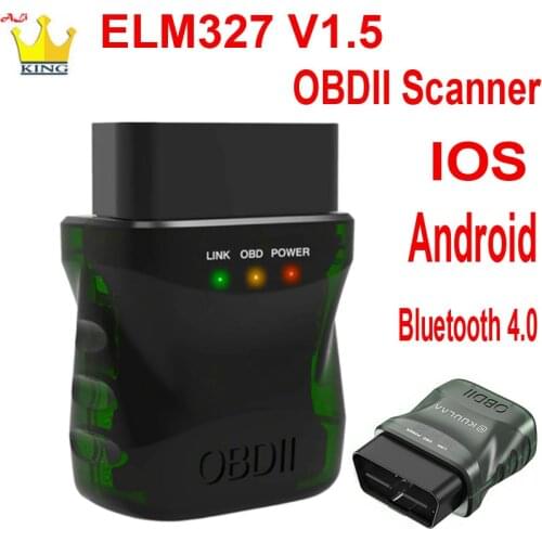 ELM327 V1.5 OBD2 Scanner Bluetooth 4.0 for IOS /Android Car OBD2 Reader Clear Error Codes Turn Off Check Engine Light scan tool