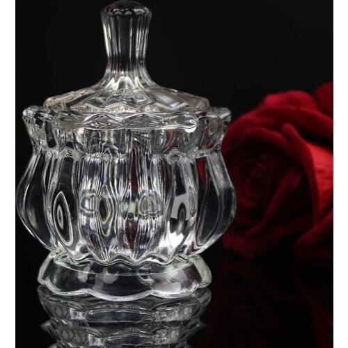 Modern Nordic Style Crystal Storage Jars Creative Candy Snacks Tea Clear Glass Jars Home Kitchen Decoration