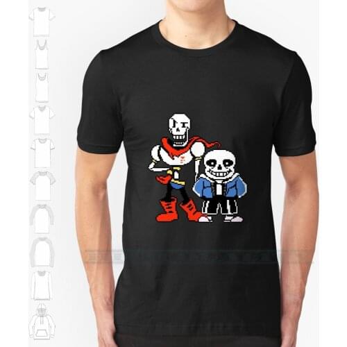 Undertale - Sans And Papyrus Custom Design Print For Men Women Cotton New Cool Tee T shirt Big Size 6xl Under Tale