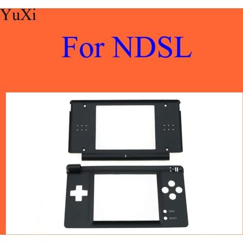 YuXi Black Plastic Top Upper / Lower LCD Screen Frame For NDSL Game DS Lite Console Display Screen Housing Shell Replaceme