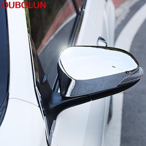 OUBOLUN For Toyota VERSO 2013 2014 2015 2016 2017 Car Rearview Mirror Cover Trim Decoration Frame Exterior Accessories ABSChrome