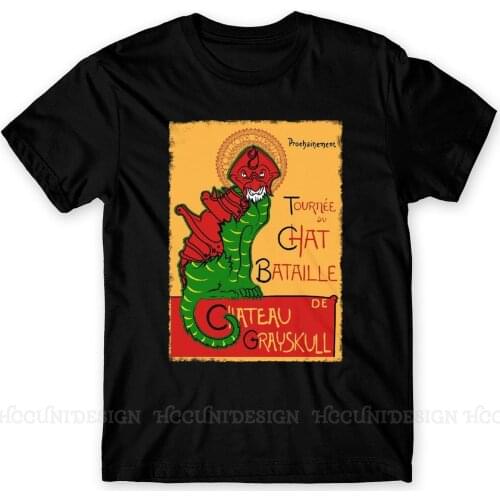 High Quality Men Anime He-Man and The Masters of The Universe TShirt Chat Bataille Pure Cotton Shirt Tees Harajuku For Adult