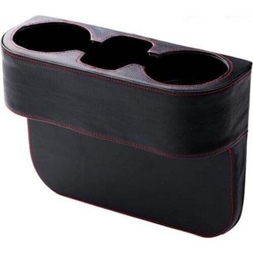 1 X High Quality PP Cowhide Cow Leather Car Seat Gap Slit Storage Box Stowing Water Cup Drink Bottle Mobile Phone Organizer