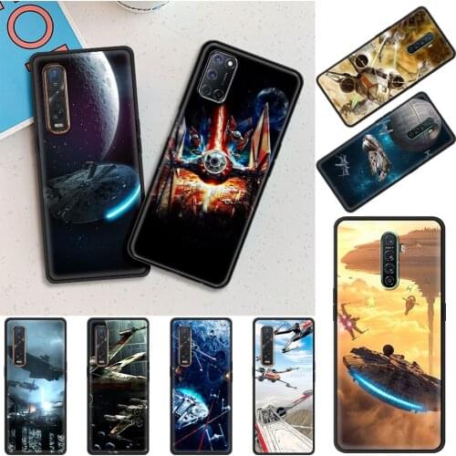 Star Space Ship Wars Cell Phone Case for Oppo A9 2020 A52 A53 Find X2 X3 Lite Reno 3 F11 Ace A55 A93 A94 A74 4 Pro 5G TPU Cover