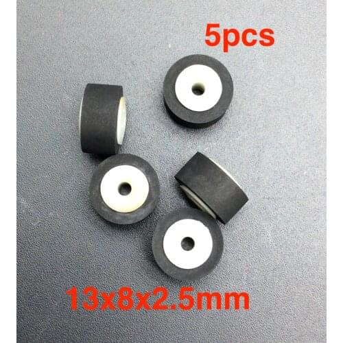 5pc 13mmx8mmx2.5mm pinch roller belt pulley rubbe For sharp 800 r tape recorder cassette deck tape Stereo audio player