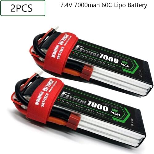 GTFDR Lipo Battery 2S 7.4V 7000mAh 60C 120C XT60 T Deans XT150 EC5 RC Parts For FPV Drone Airplanes Car Boat Truck Helicopter