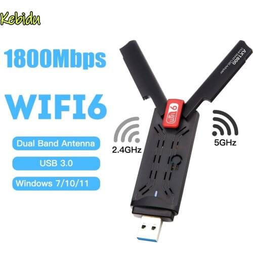 Kebidu 1200Mbps Wireless Network Card USB Adapter RTL8812 5Ghz 2.4Ghz 802.11ac Aerial Dongle Portable Mobile Router For Laptop