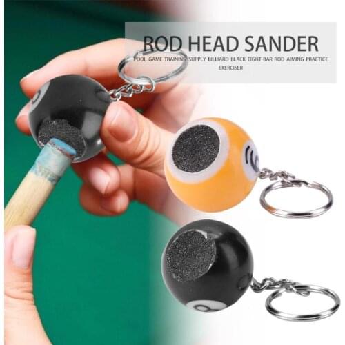 Billiard Rod Tips Ball Shaper Keychain Ball Fashionable Cue Tips Sander Pool Accessories Necessary Cue Maintenance Gadgets