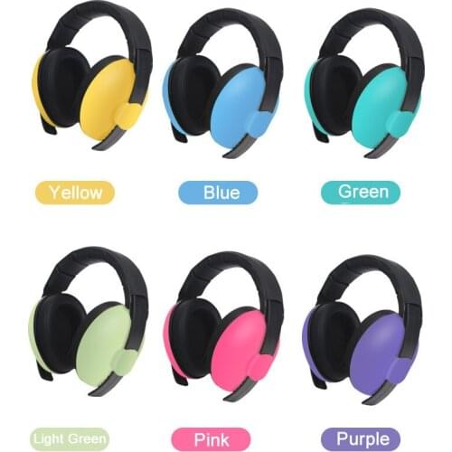 0-5 Kids Anti-Noise Head Earmuffs Foldable Children Color Ear Protector For Study Sleeping Hearing Safe Protection