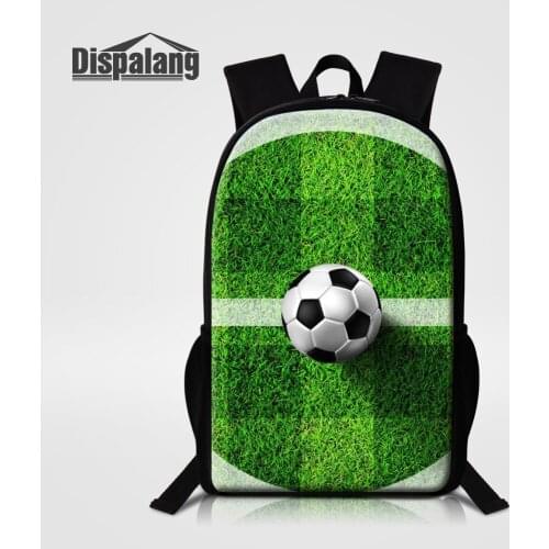 Dispalang Mens Casual Travel Bags 3D Printing Footballs Design Children Backpacks Male School Bag Boys Lovely Rucksack Knapsack