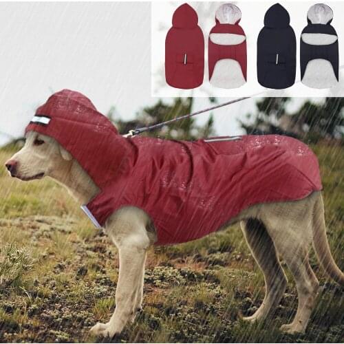 Pet Large Dog Raincoat Waterproof Big Dog Clothes Outdoor Coat Rain Jacket For Golden Retriever Labrador Husky Big Dogs 3XL-5XL