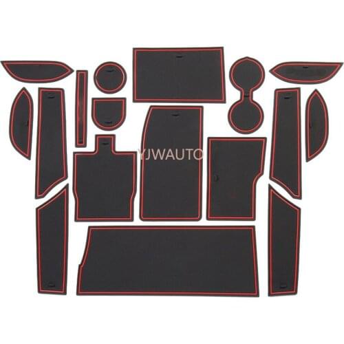 Door Slot Mat for Toyota Avalon Gate Groove Cushion Car Door Rubber Cup Holder Mats Anti-slip Carpets Position