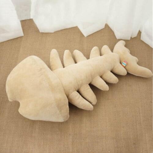 Fancytrader Big Cute Realistic Fish Bone Plush Pillow Stuffed Soft Cartoon Fish Shape Cushion Toy Gift Decoration