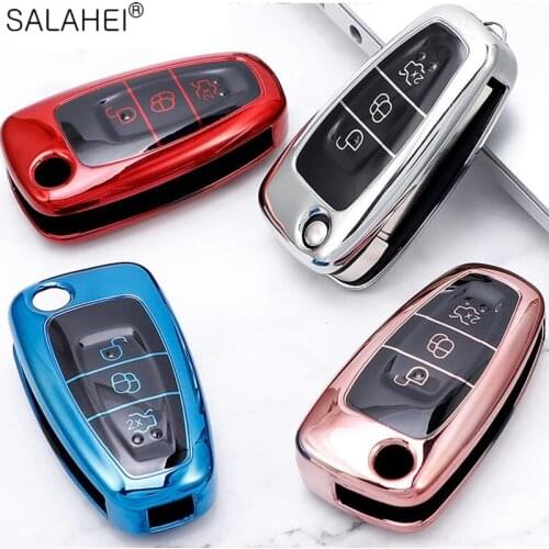 Fashion New Soft TPU Car Key Case Full Cover For Ford Ranger C-Max S-Max Focus Galaxy Mondeo Transit Tourneo Custom Accessories